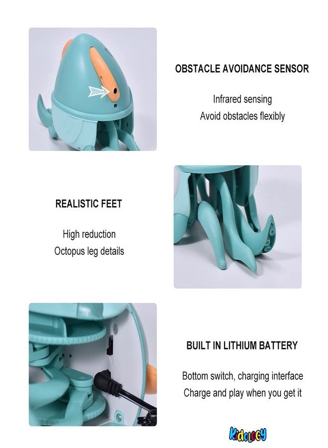 Kidology Baby Musical Octopus Crawling Toy for Kids Age 1+ Year | Interactive Dancing Octopus with Music & LED Lights | Automatically Avoids Obstacles | Tummy Time Toys for Boys and Girls - Image 5